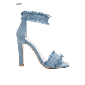 Jeffrey Campbell Frayed Edge Denim Heels